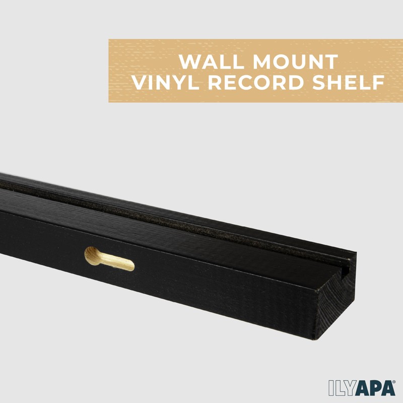 Ilyapa Vinyl Record Holder Wall Mount Vinyl Record Shelf -