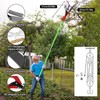 Pole Saws for Tree Trimming, 8.2-15FT Extendable Manual Pole Saw,