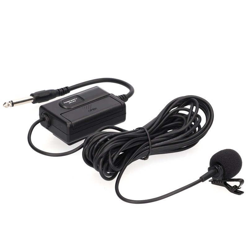 236in Wired Lavalier Microphone Clip On Lapel Condenser Mic for