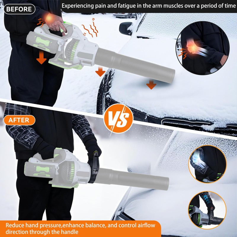 Ergonomic Leaf Blower Handle for EGO LB5300, LB5750,LB5800, LB6150, LB6500,LB7650,LB6700