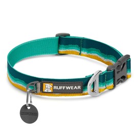 Ruffwear, Crag Dog Collar, Reflective and Comfortable Collar for Everyday Use, Seafoam, 11"-14"