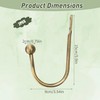 Metal Curtain Holdbacks, 2 Pcs Gold Curtain Tie Backs Hooks,