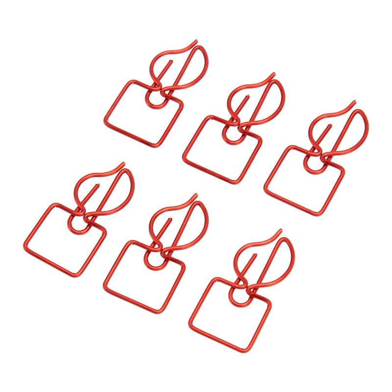 100pcs Paper Clips Prevent Slip Cute Candle Shaped Decorative Metal