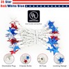 SUNSGNE Star String Lights Red White and Blue String Lights,