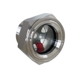 1/2'' NPT Male Threaded Stainless Steel Sight Glass Oil Liquid Level Gauge Oil Indicator Window Hydraulic Tank Sight Glass For Pump Air Compressor Fittings (1/2'' NPT Male 1 Pcs)