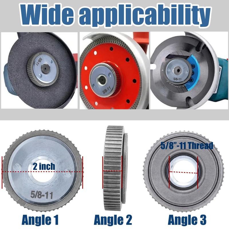 Treki 5/8"-11 Angle Grinder Nut, 5/8''-11 Angle Grinder Flange Nut
