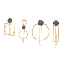 BIUDECO Bride's Special Headwear Set 4 Different Shapes Hair Pins for Euramerican Style