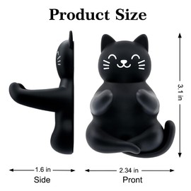 ZBBFSCSB ZBBFSCSB Black Cat Shower Razor Holder, Cute Cat Bathroom Decor, Cute Animal Razor Holder Gifts for Men Women Husband Wife, Couple Gifts for Boyfriend Girlfriend, Women Razor Bathroom Storage Gifts