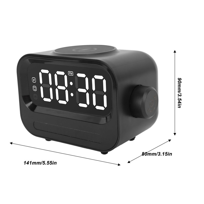 3 in 1 Digital Alarm Clock LED Display 15W 2