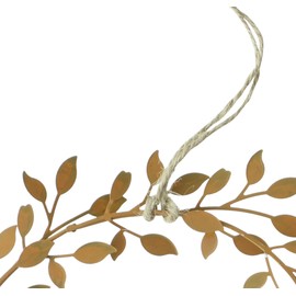 FRANK FLECHTWAREN Hanging Leaf Wreath, Set of 2, Metal in Trendy Rust Design, Dimensions: Approx. Diameter 15 cm, Inner Diameter 6 cm, Diameter 19 cm, Inner Diameter 11 cm