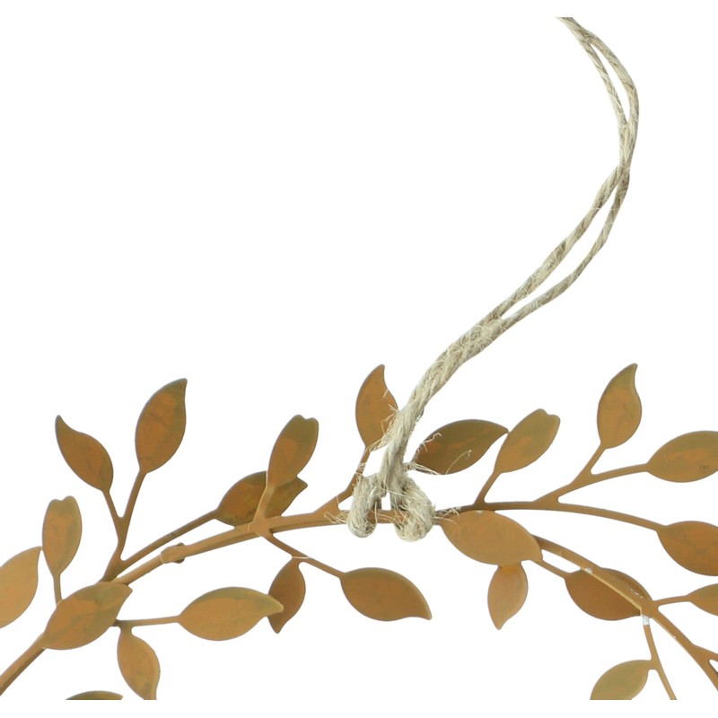 FRANK FLECHTWAREN Hanging Leaf Wreath, Set of 2, Metal in
