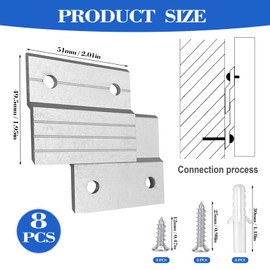 SEPWGUMD Versatile Hanging Kit for Pictures, Mirrors & More - Includes Wall Rail Shelf System, Z Angle & Cabinet Hanger - Ideal for Sloping Roof and Smooth Hanging Pictures