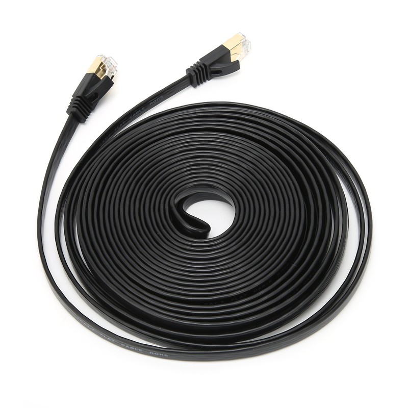 Network Cable 10 Gigabit Double Shielded CAT7 8‑Core Twisted Pair