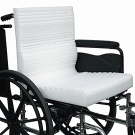 Blue Chip Medical Amara ONE Piece One Piece Foam Wheelchair Seat & Back Cushion AMR-COMBO-16 with Cover and Safety Strap
