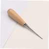 Gatuida 2Pcs Wooden Handle Leather Awl Tool for Bookbinding and