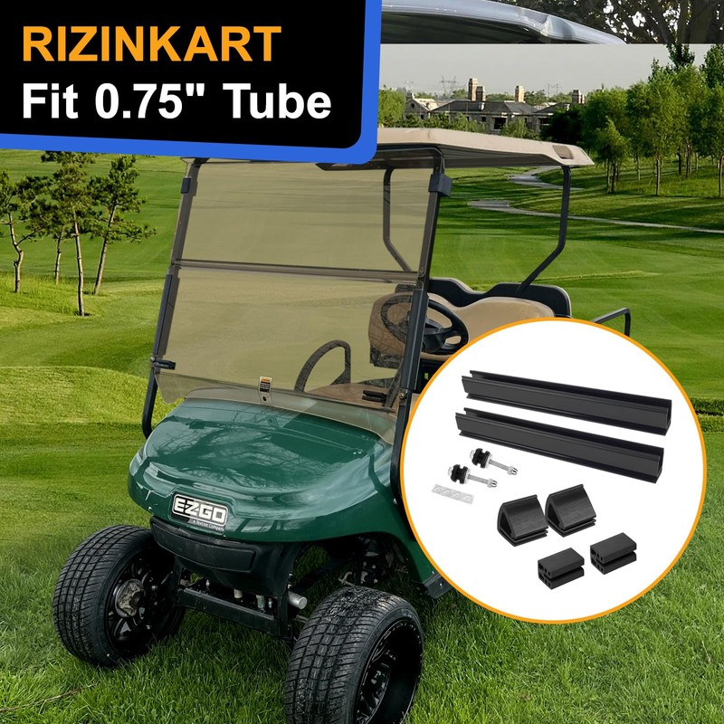 RIZINKART Golf Cart Windshield Clips Retaining Sash Kit for 1994-2013