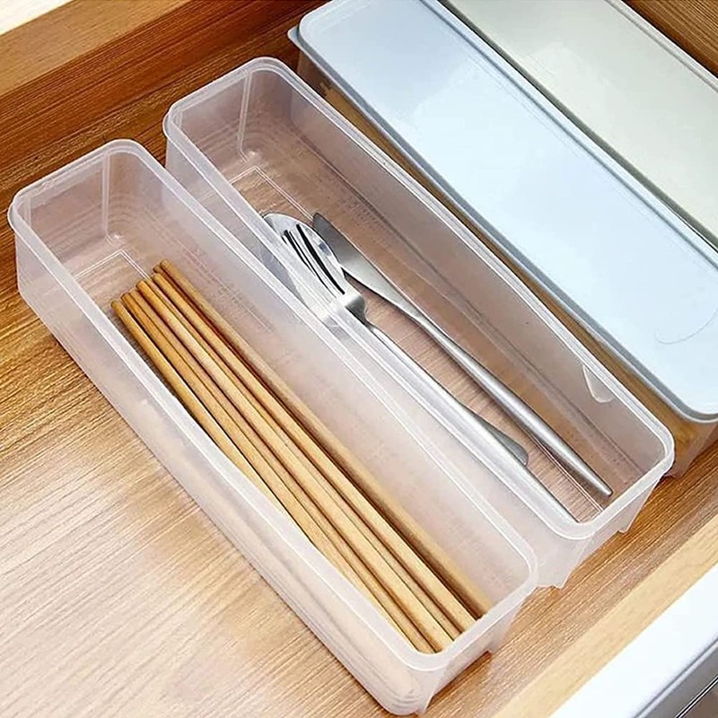 DUOHERESHUI 2 Pieces Plastic Pasta Box Noodle Storage, Spaghetti Noodle