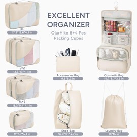 Travel Organizer T3V2 (6+4) 10-Piece Beige OH