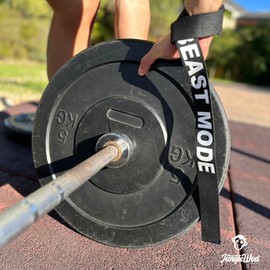 Jungle WOD Gewichtheberiemen - Hebebänder zur Verbesserung Ihres Griffs beim Gewichtheben, Powerlifting, Fitnessstudio, Crossfit. Gepolsterte Unterstützung und Beast Mode-Design.