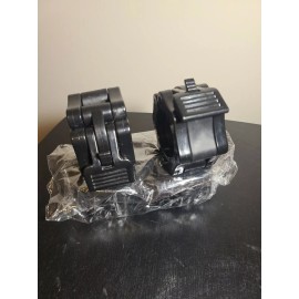 Iron Lab Olympic Barbell Collar Pair of 2" Inch Pro ABS Locking Set of 2 Black Clamps