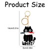 Luckious Creative Cartoon Black Cat Keychain - Cute and Durable