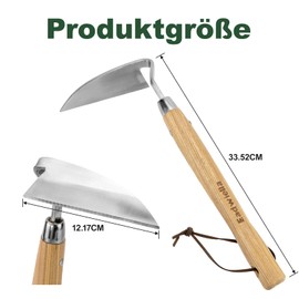 Eadwiella Stainless Steel Garden Hoe Cutting Hoe Garden Tool