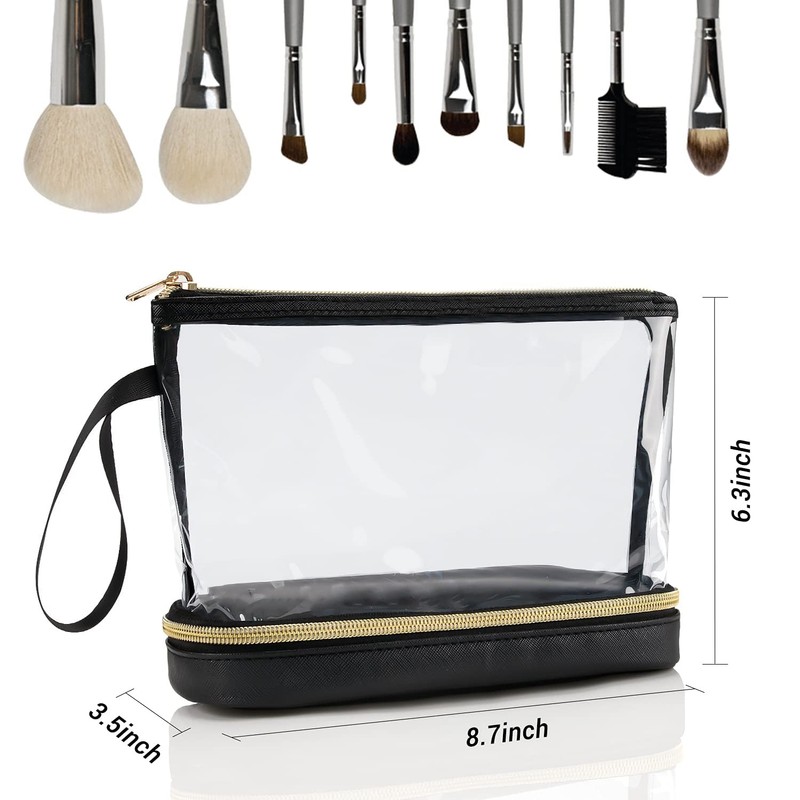 Epzia Clear Travel Makeup Bags - TSA Approved Cosmetic &