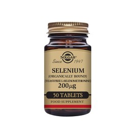 Solgar Selenium (Yeast-Free) 200 µg Tablets - Pack of 50 - Healthy Hair and Nails - Supports the Immune System - Vegan and Gluten Free