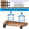 Neevolve Floating Shelf Bracket, 10 Inch 6PACK Black Heavy Duty