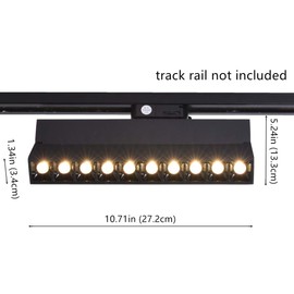 mirrea 20W Dimmable LED Array Track Lighting Heads Black Painted Compatible with Single Circuit H Type Track Rail CRI 90 Warm White 3000K Beam Angle 30° for Wall Art or Shop Window Pack of 4