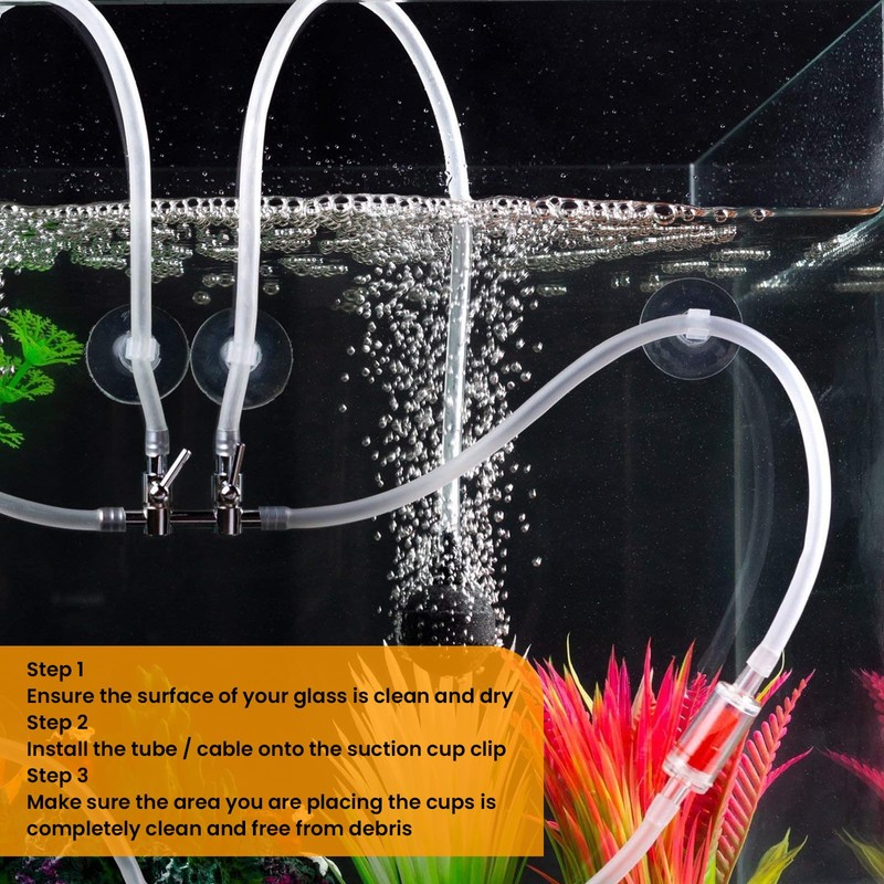 Velmoriah 24-Pack Aquarium Suction Cup Clips for 3/16" ID Airline