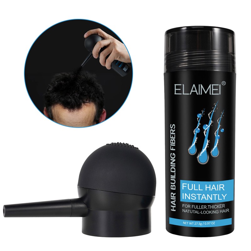 ELAIMEI 27.5g Hair Building Fibers with Spray Applicator Even Fine