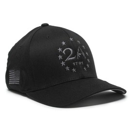 2nd Amendment 1791 2A 13 Stars hat Black/Gray Cap Fit for Life Hat Cap (as1, Alpha, s, m)