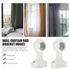 2pcs Heavy Duty Wooden Curtain Rod Brackets Wood Holders for