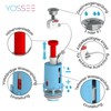 YOSSEE Universal Toilet Flush 3/6 L with Double Handle, Toilet