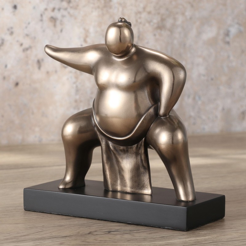 Veronese Design 4 7/8 Inch Japanese Abstract Sumo Wrestler Squat