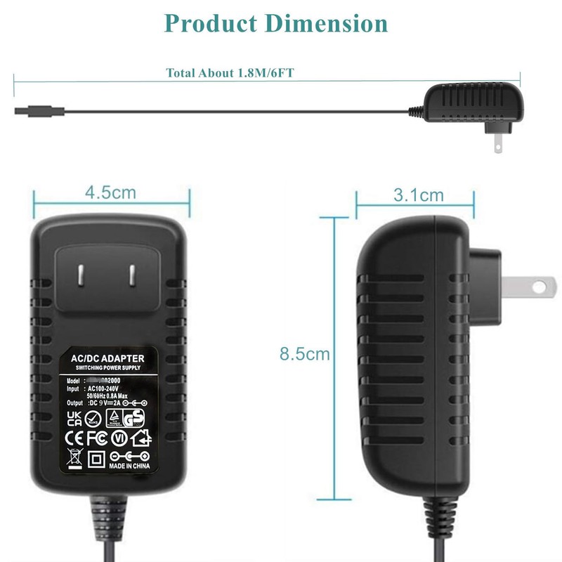 [Polarity Changeable] 9V AC Adapter with Polarity Reverse Cable DC9V