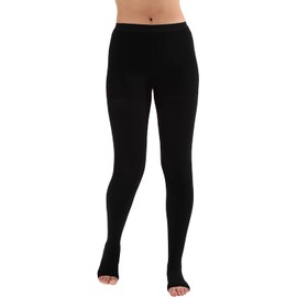 Opaque Compression Pantyhose Open Toe Firm Support 20-30mmHg Absolute Support