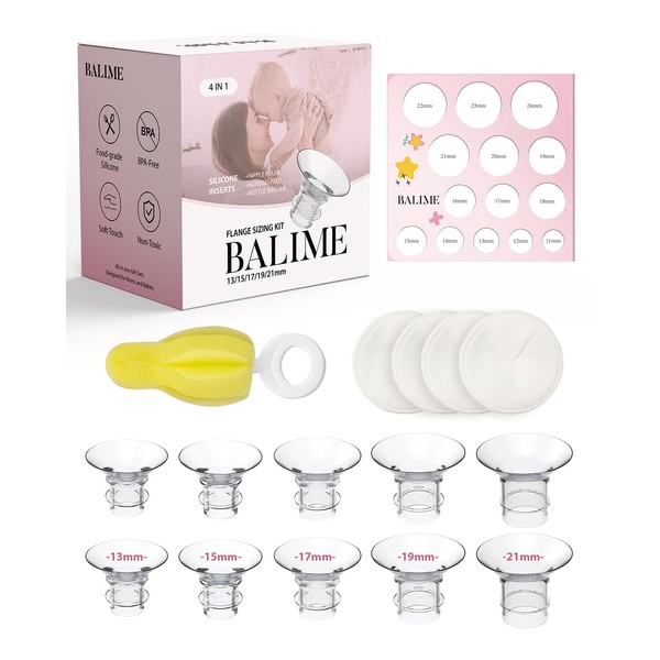 Breast Pump Flange Insert , BALIME 10PCS Flange Inserts 13/15/17/19/21mm