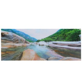 PVC Mountain Interval Rivers Fish Tanks Wallpaper Aquarium Background Poster 122x50CM