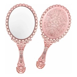 Espejo Vanidad De Mano Maquillaje Clásico Decorativo Viaje