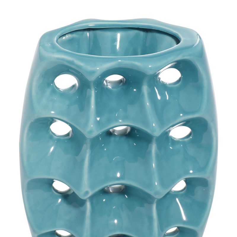 Deco 79 Ceramic Decorative Vase Centerpiece Vases with Varying Patterns,