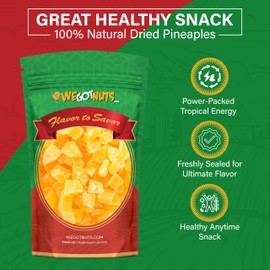 We Got Nuts Dried Pineapple Chunks | Freshly Packed Pineapple In A Perfectly Sealed Bag | Healthy Snack Full Of Vitamins, Minerals, Antioxidants, Fibers & Enzymes | Kosher Certified Dried Fruit (5lb)