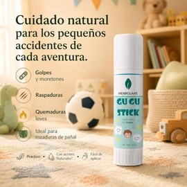 Herbolare Gu Gu Stick Original – Bálsamo en Barra Natural con Árnica, Caléndula y Manzanilla | Para Golpes, Raspones y Rozaduras | Apto para Bebés y N