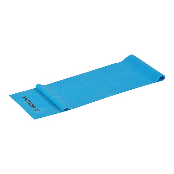 Hudora Fitness Band, Blue, Heavy, Latex, 2.0 Metres Long, in Practical Box with Exercise Book