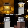 SIEDiNLAR Solar Post Cap Lights Outdoor, Aluminum Glass 2 Modes