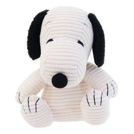 Snoopy Corduroy Series 163707-21 Plush Toy, Small, White, W 6.3 x H 7.5 x D 5.1 inches (16 x 19 x 13 cm)