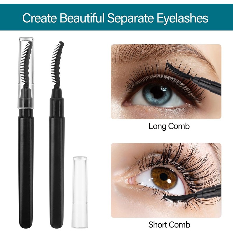 Tbestmax 12 Pzas Varitas para Mascara Cepillos Reutilizables de Silicona