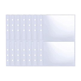 yelingzhi A6 File Card File, 6 Holes, 2 Refills, 10 Sheets, Clear File, Business Cards, Bank Cards, Photo Storage, Completely Transparent, Double Sided Refill, Photo Case, Card Sheet, Large Capacity