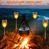 LazyBuddy 4 Pack Solar Tiki Torch Lights Outdoor Waterproof -